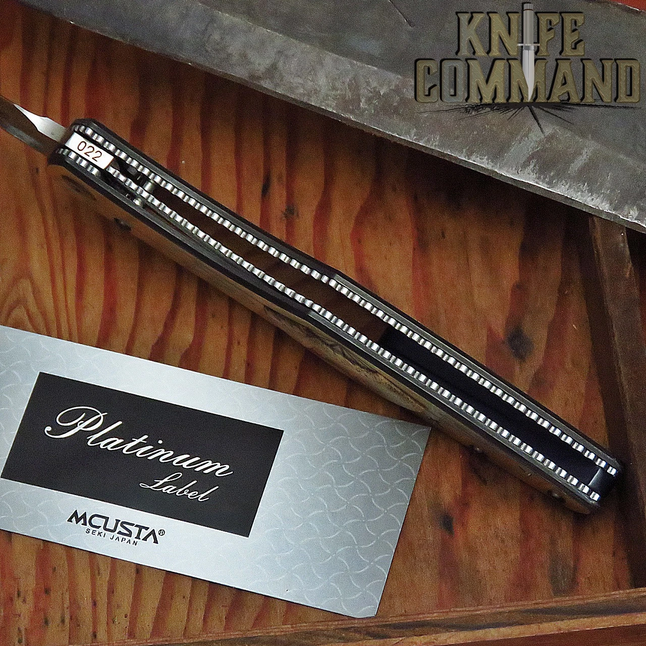 Mcusta Platinum Label Limited Edition "Shiki" Four Seasons Autumn Folder SPG2 Core San Mai Brass With Wood Inlay 4.75" Folding Knife 6 Mcusta Platinum Label Limited Edition "Shiki" Four Seasons Autumn Folder SPG2 Core San Mai Brass With Wood Inlay 4.75" Folding Knife - Image 4