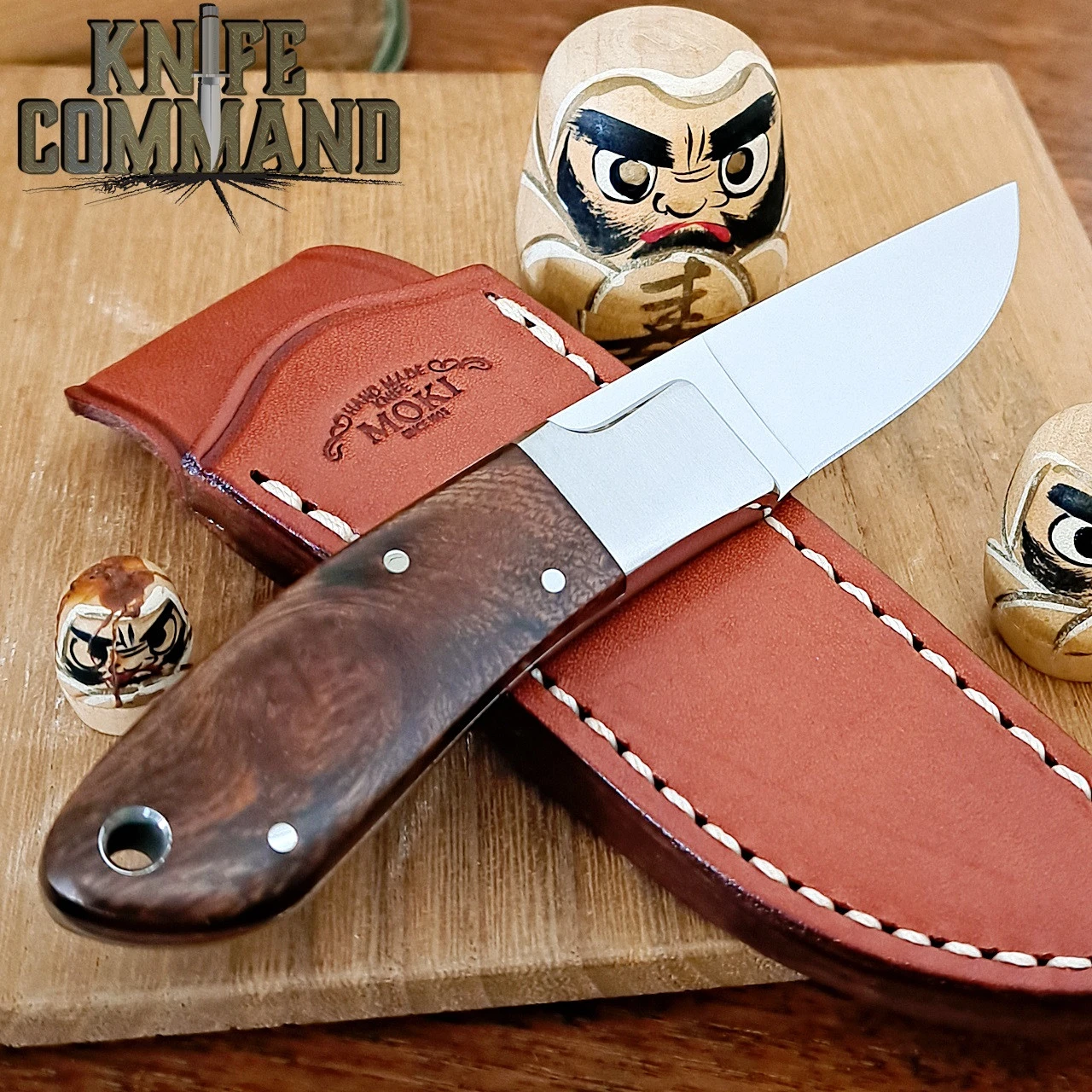 Moki Rare Limited Edition Mini Hunter Fixed Blade Knife In Desert Ironwood 4 Moki Rare Limited Edition Mini Hunter Fixed Blade Knife In Desert Ironwood - Image 2