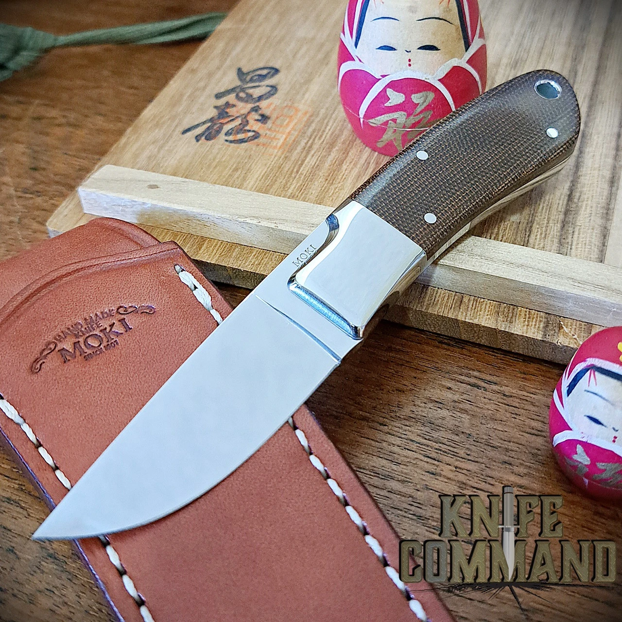 Moki Rare Limited Edition Mini Hunter Fixed Blade Knife In Brown Micarta 3 Moki Rare Limited Edition Mini Hunter Fixed Blade Knife In Brown Micarta