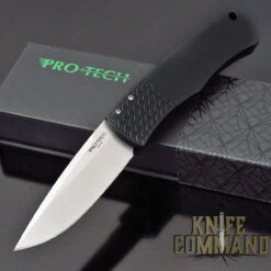 Pro-Tech Knives BR-1.3 Mike Whiskers Allen Magic Bolster Release Automatic Folder Knife Folder 154-CM Bead Blasted Blade