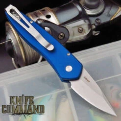 Pro-Tech Knives Half Breed 3605 Blue Automatic Knife With Stonewash 2" S35VN Blade -Chic Knives Store PRO TECH HALF BREED BLUE LURES BK 85209.1653527544.1280.1280