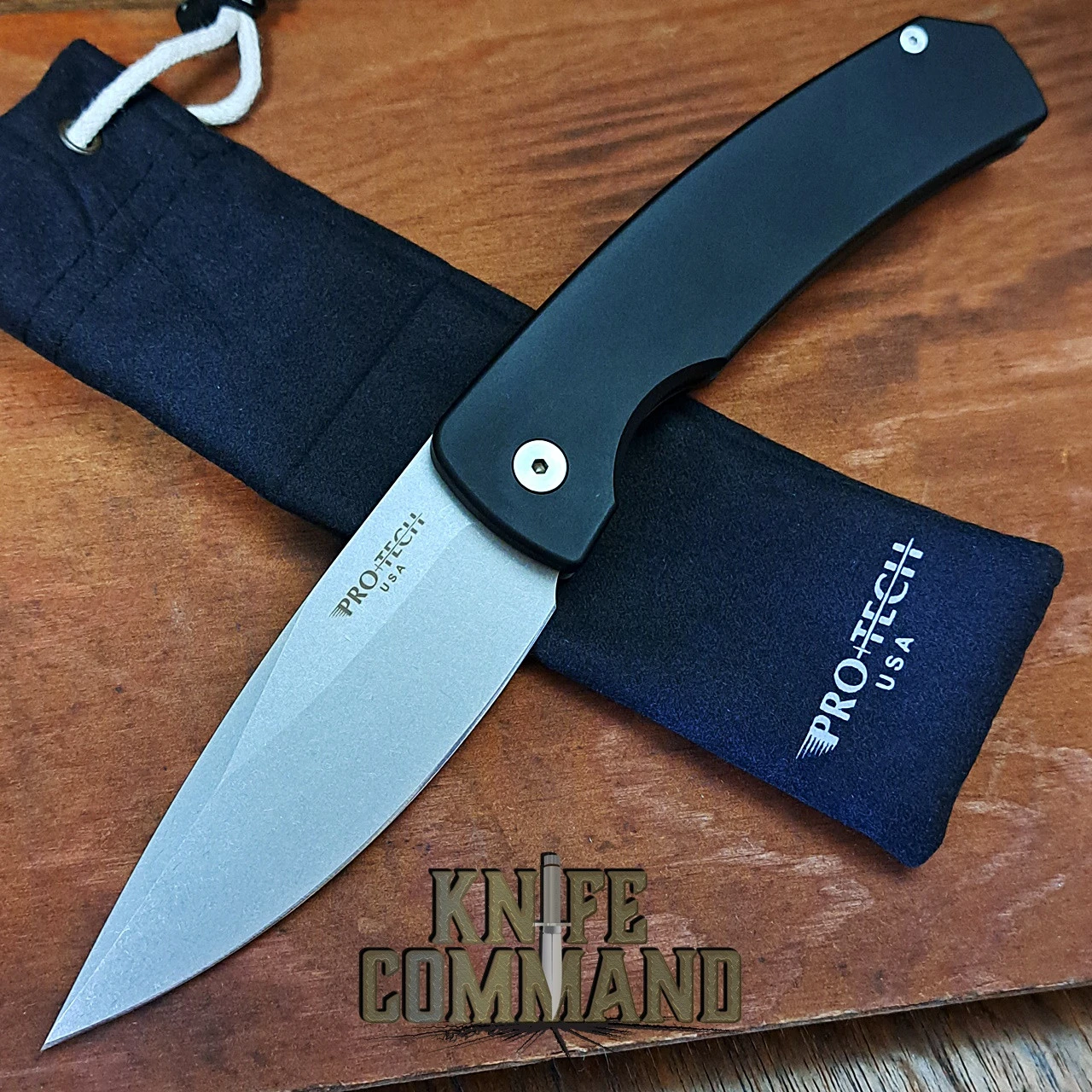 Pro-Tech Knives M2601 Mike Whiskers Allen Magic 2 Scale Release Automatic Folder Knife 154-CM Bead Blasted Blade 3 Pro-Tech Knives M2601 Mike Whiskers Allen Magic 2 Scale Release Automatic Folder Knife 154-CM Bead Blasted Blade