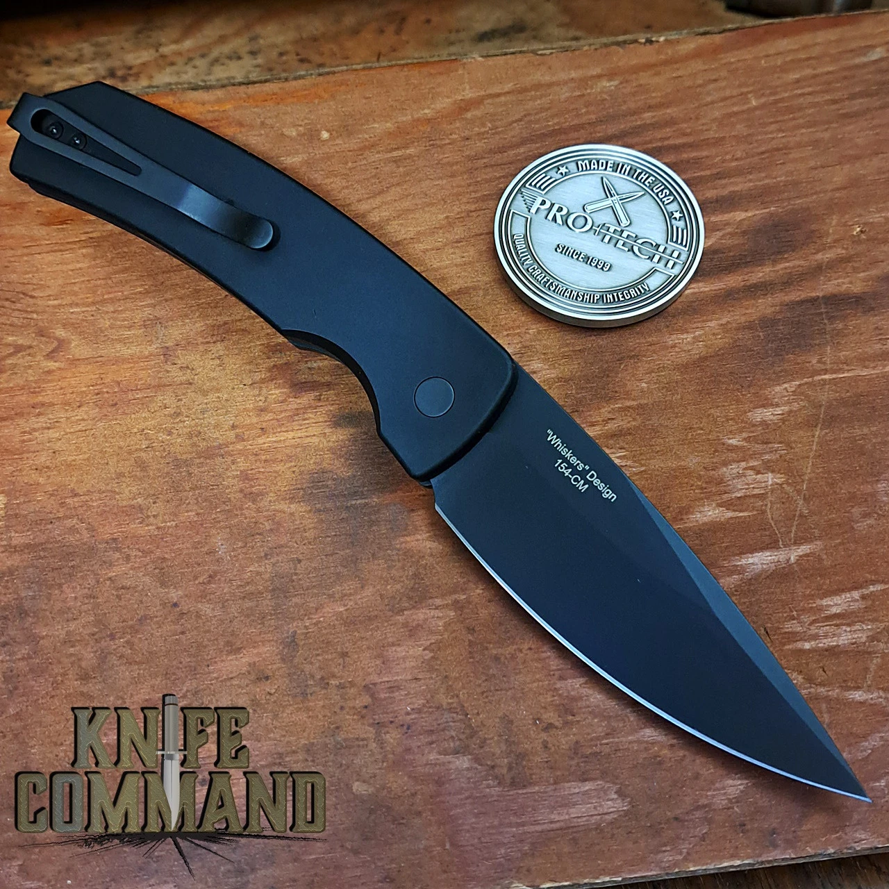 Pro-Tech Knives M2603 Mike Whiskers Allen Magic 2 Scale Release Automatic Folder Knife 154-CM Black Blade 4 Pro-Tech Knives M2603 Mike Whiskers Allen Magic 2 Scale Release Automatic Folder Knife 154-CM Black Blade - Image 2