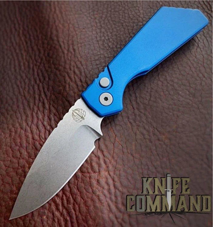 Pro-Tech Knives PT201 Blue Strider PT+ Automatic Knife Folder Smooth Handle MAGNACUT Blade 3 Pro-Tech Knives PT201 Blue Strider PT+ Automatic Knife Folder Smooth Handle MAGNACUT Blade