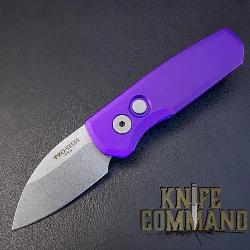 Pro-Tech Knives R5301-Purple Runt 5 Automatic Folder Knife Folder 1-15/16" MAGNACUT Wharncliffe Stonewash Blade 3 Pro-Tech Knives R5301-Purple Runt 5 Automatic Folder Knife Folder 1-15/16" MAGNACUT Wharncliffe Stonewash Blade