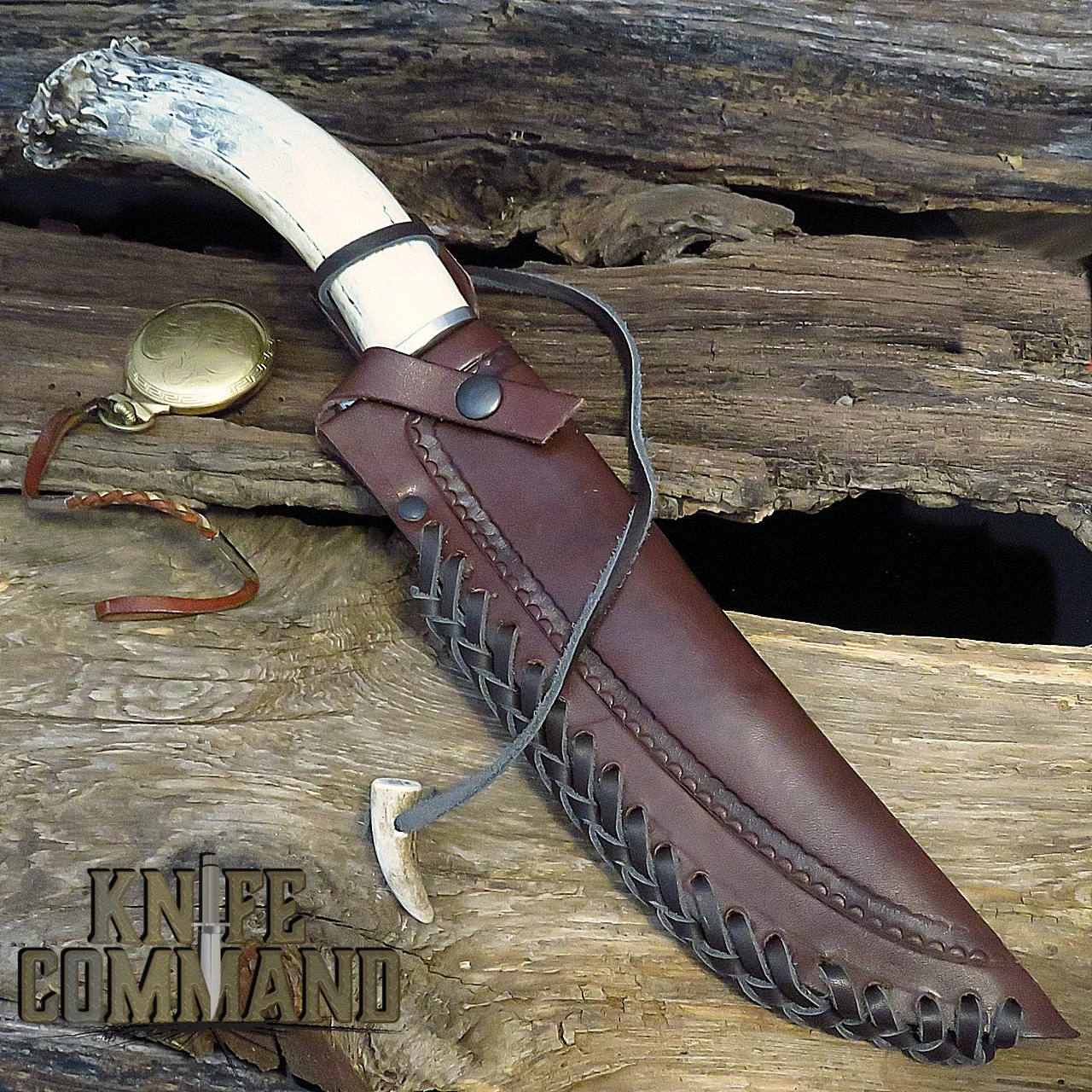 Silver Stag Tool Series Big Bowie SSB10.0 Crown Stag Hunting Knife 10" Clip Point Bowie 1095 5 Silver Stag Tool Series Big Bowie SSB10.0 Crown Stag Hunting Knife 10" Clip Point Bowie 1095 - Image 3