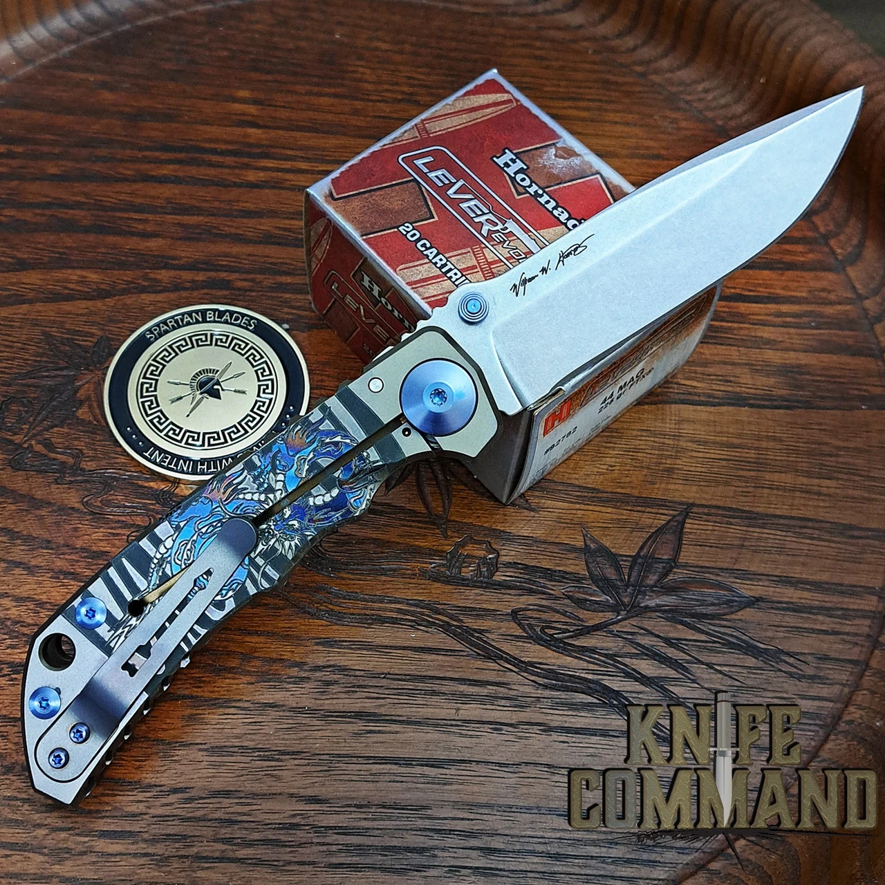Spartan Blades Harsey Folder Special Edition Dragon Titanium 4" CPM S45VN Blade SF5DRAGON 4 Spartan Blades Harsey Folder Special Edition Dragon Titanium 4" CPM S45VN Blade SF5DRAGON - Image 2