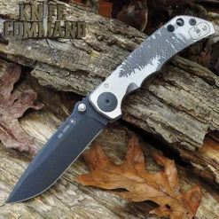 Spartan Blades Harsey Folder Special Edition Fir Trees Titanium 4" CPM S45VN Blade SF5GFIRTREES