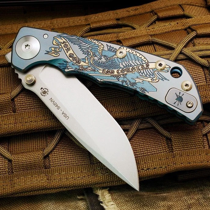 Spartan Blades Harsey Folder Special Edition For God And Country Titanium 4" CPM S45VN Blade SF5G&C 5 Spartan Blades Harsey Folder Special Edition For God And Country Titanium 4" CPM S45VN Blade SF5G&C - Image 3