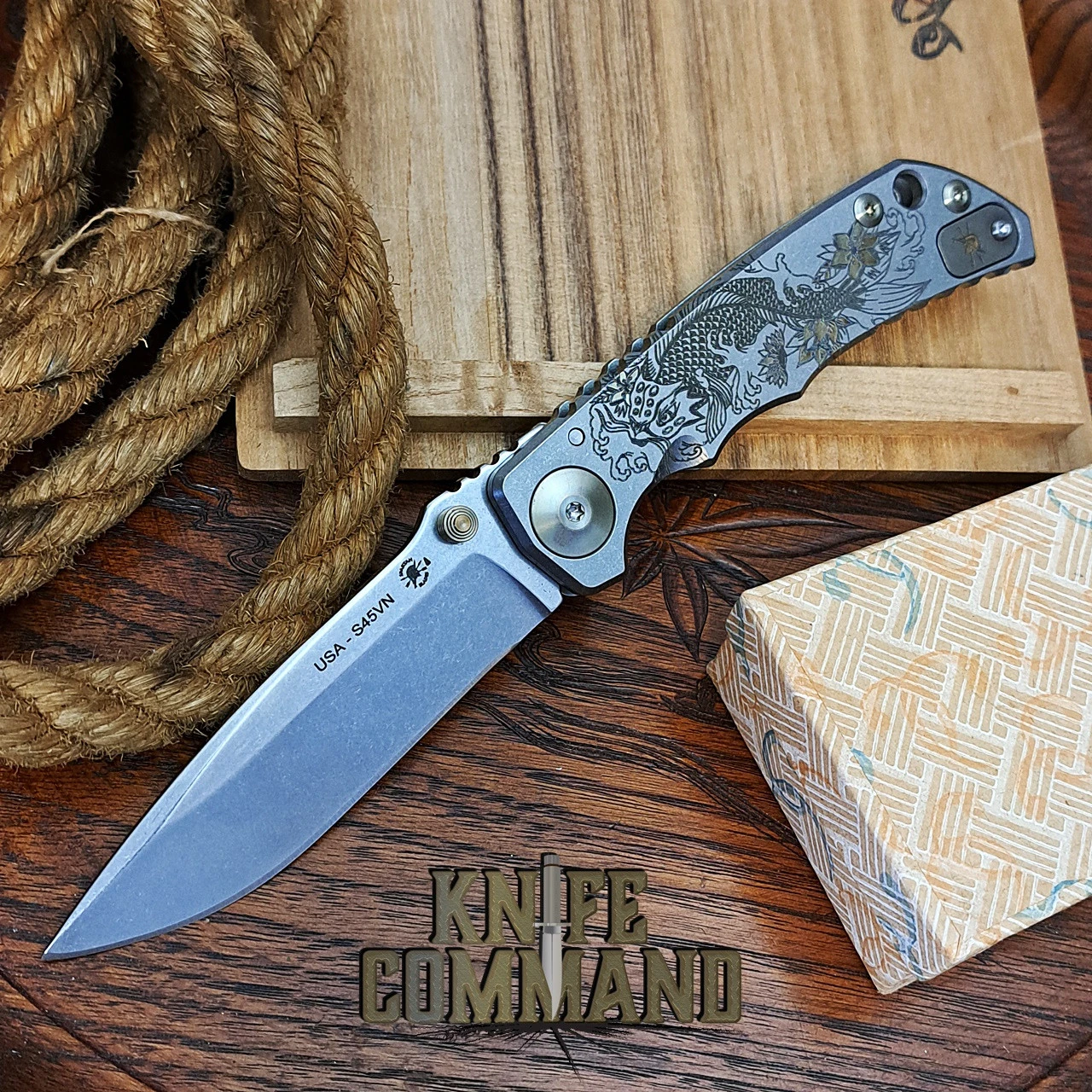 Spartan Blades Harsey Folder Special Edition Koi Fish Titanium 4" CPM S45VN Blade SF5KOI 3 Spartan Blades Harsey Folder Special Edition Koi Fish Titanium 4" CPM S45VN Blade SF5KOI