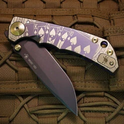 Spartan Blades Harsey Folder Special Edition Royal Flush Titanium 4" CPM S45VN Blade SF5FLUSH