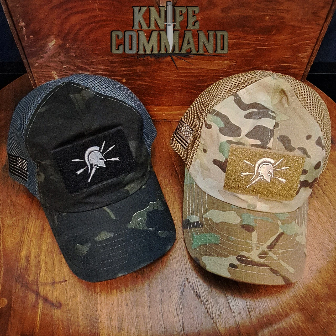SPARTAN BLADES MultiCam Mesh Hat With Spartan Blade Logo 3 SPARTAN BLADES MultiCam Mesh Hat With Spartan Blade Logo