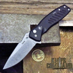 Spartan Blades PALLAS Button Lock Flipper Folder Stone Washed CPM S45VN Blade SF3SW