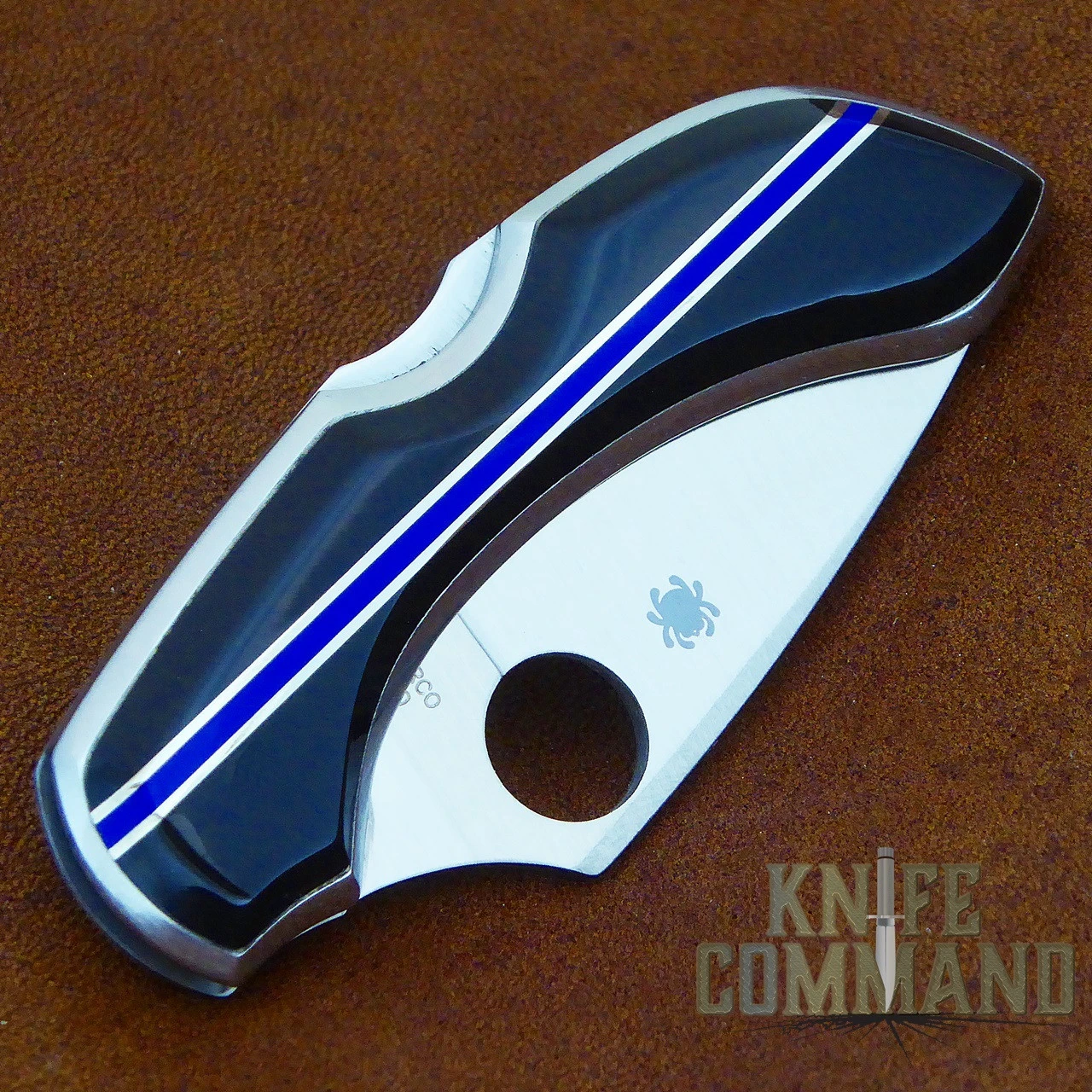 Spyderco Dragonfly Santa Fe Stoneworks Blue Line Police Special Knife 4 Spyderco Dragonfly Santa Fe Stoneworks Blue Line Police Special Knife - Image 2