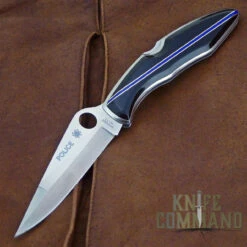 Spyderco Police Santa Fe Stoneworks Blue Line Special Knife