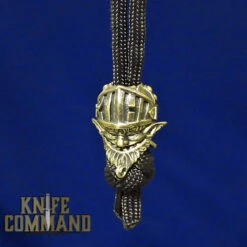 Techno Silver Big Money Gnome Brass Knife Lanyard Bead