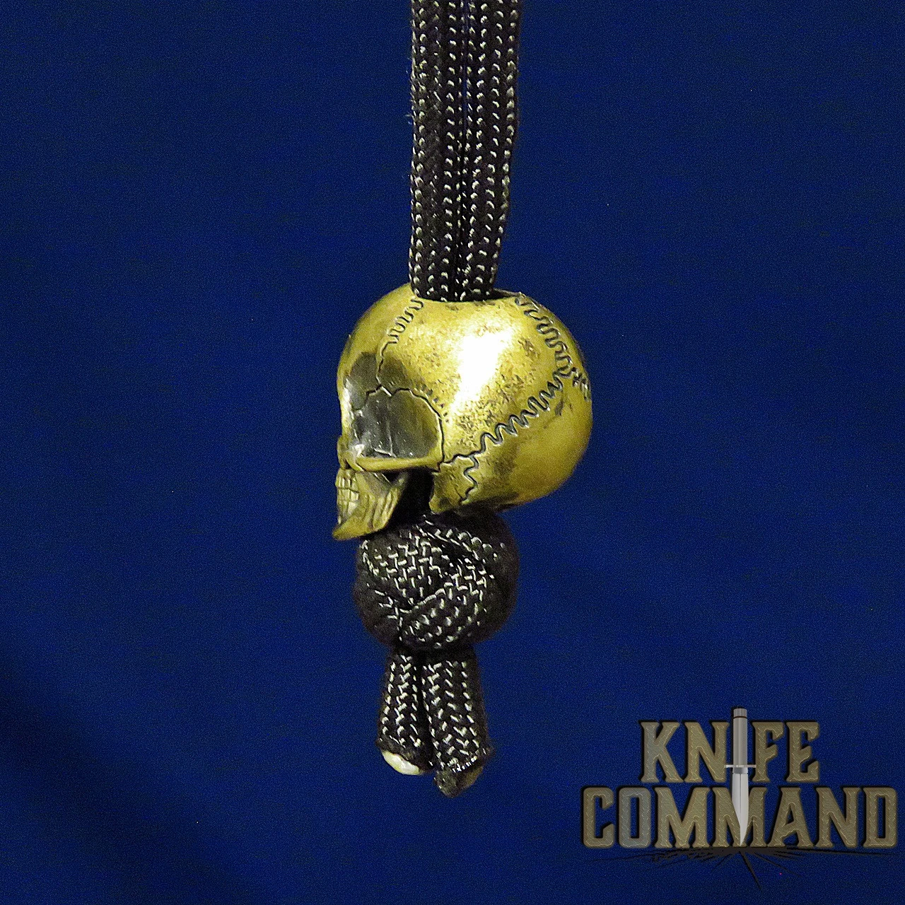 Techno Silver Big Skull Brass Knife Lanyard Bead Large 4 Techno Silver Big Skull Brass Knife Lanyard Bead Large - Image 2