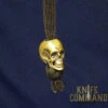 Techno Silver Big Skull Brass Knife Lanyard Bead Large -Chic Knives Store TECHNO SILVER BIG SKULL BRASS 44128.1622570614.1280.1280