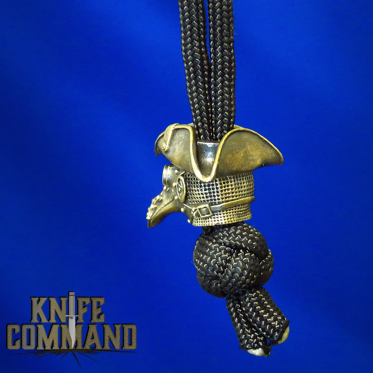 Techno Silver Plague Doctor Mask Brass Knife Lanyard Bead 3 Techno Silver Plague Doctor Mask Brass Knife Lanyard Bead - Image 2