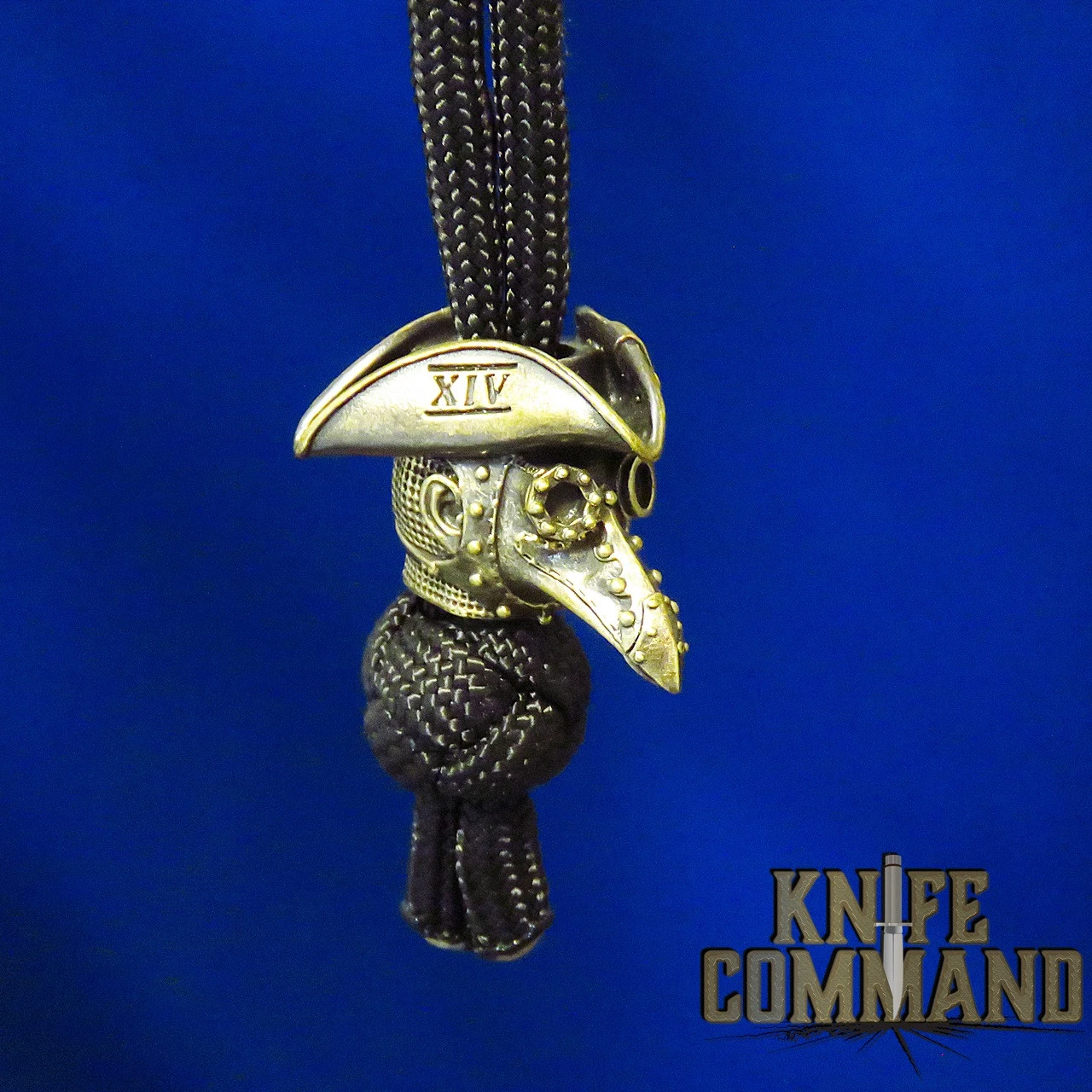 Techno Silver Plague Doctor Mask Brass Knife Lanyard Bead 2 Techno Silver Plague Doctor Mask Brass Knife Lanyard Bead