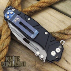 Wander Tactical Hurricane Gen 3 Extreme Duty Folding Knife Black Aluminum -Chic Knives Store WANDER HURRICANE GEN 3 BLACK STONE CL 44355.1565816217.1280.1280