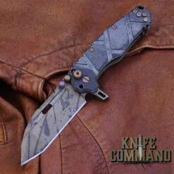 Wander Tactical Custom Hurricane TI Extreme Duty Folding Knife Black Blood Black Micarta