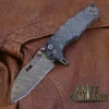 Wander Tactical Custom Hurricane TI Extreme Duty Folding Knife Ice Brush Black Micarta 1 -Chic Knives Store WANDER HURRICANE TI ICE BLK MIC 180131 1 27626.1517449203.1280.1280