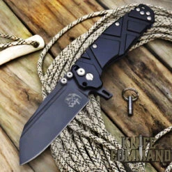 Chic Knives Store 5 Wander Tactical Mistral Gen 3 Extreme Duty Folding Knife Black Black Aluminum