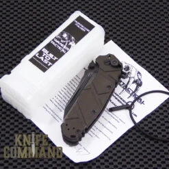 Wander Tactical Custom Mistral Extreme Duty Folding Knife Bi-Tone Gunkote Dark Green Micarta -Chic Knives Store WANDER MISTRAL RAW GRN MIC CL 33581.1500575172.1280.1280