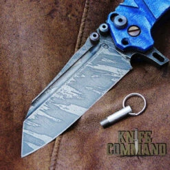 Wander Tactical Custom Mistral Blue Maple TI Extreme Duty Folding Knife Ice Brush -Chic Knives Store WANDER MISTRAL TI BLUE MAPLE ICE BLD 38093.1519935400.1280.1280