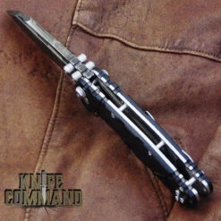 Wander Tactical Custom Mistral Ebony Ti Extreme Duty Folding Knife Ice Brush -Chic Knives Store WANDER MISTRAL TI EBONY ICE HDLBK 71554.1519929686.1280.1280