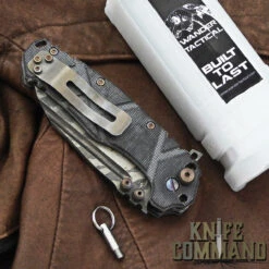 Wander Tactical Custom Mistral TI Extreme Duty Folding Knife Ice Brush Black Micarta -Chic Knives Store WANDER MISTRAL TI ICE BLK MIC 180131 CL 72657.1517449076.1280.1280