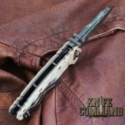 Wander Tactical Custom Mistral TI Extreme Duty Folding Knife Ice Brush Coyote Tan Micarta -Chic Knives Store WANDER MISTRAL TI ICE TAN MIC 180131 HDLBK 26119.1517478115.1280.1280