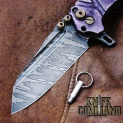 Wander Tactical Custom Mistral Purple Maple TI Extreme Duty Folding Knife Ice Brush -Chic Knives Store WANDER MISTRAL TI PURPLE MAPLE ICE BLD 38061.1519956500.1280.1280