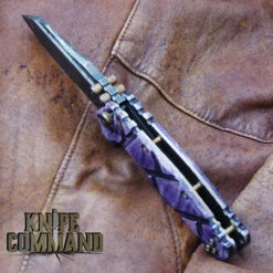 Wander Tactical Custom Mistral Purple Maple TI Extreme Duty Folding Knife Ice Brush -Chic Knives Store WANDER MISTRAL TI PURPLE MAPLE ICE HDLBK 90284.1519956500.1280.1280