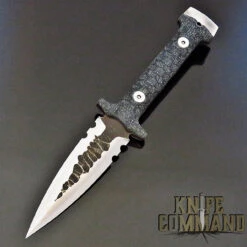 Wander Tactical Custom Primitive Dagger Fixed Blade Knife Black Micarta / Duo Tone Blade