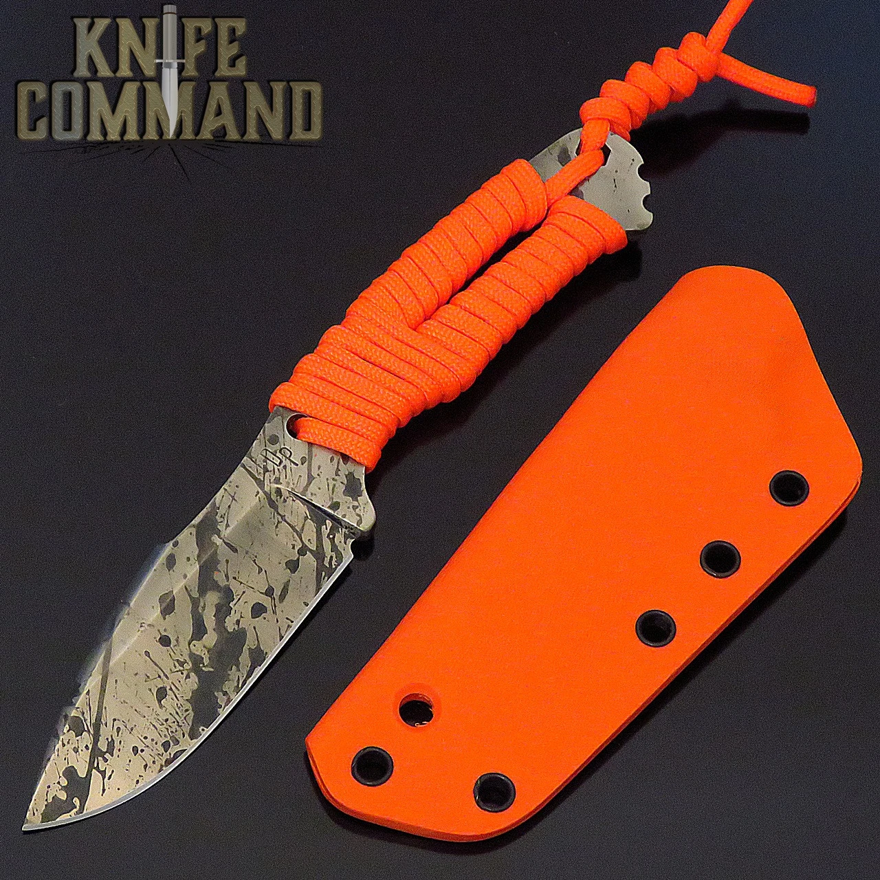 Wander Tactical Custom Raptor Fixed Blade Neck Knife Blaze Orange Cord / Black Blood Blade 2 Wander Tactical Custom Raptor Fixed Blade Neck Knife Blaze Orange Cord / Black Blood Blade