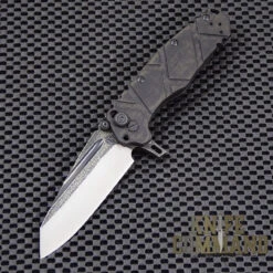 Wander Tactical Custom Sköll Wolf Extreme Duty Folding Knife Two-Tone Black Green Micarta Skoll
