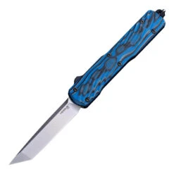Hogue Knives Counterstrike Blue Lava G-Mascus OTF Automatic Knife 3.35" CPM 20CV Stone Tumbled Tanto Blade 34863